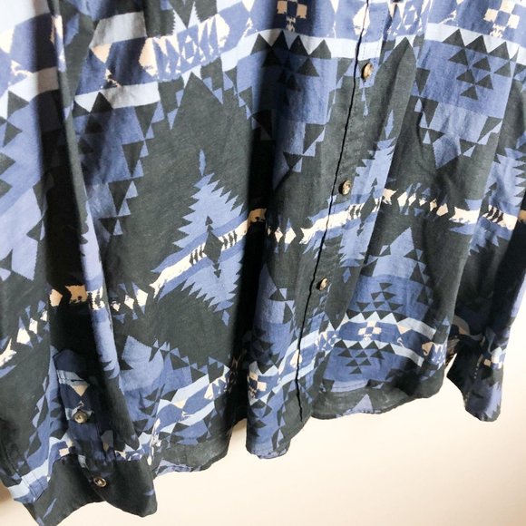 American Living Aztec Western Print Button Down - Picture 3 of 6